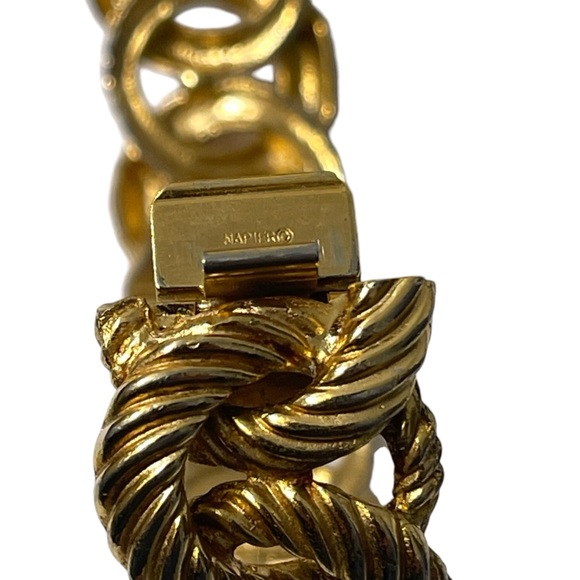 ❤️ Vintage Napier Gold Tone ‘Regency’ Circle Link Bracelet - Picture 4 of 5